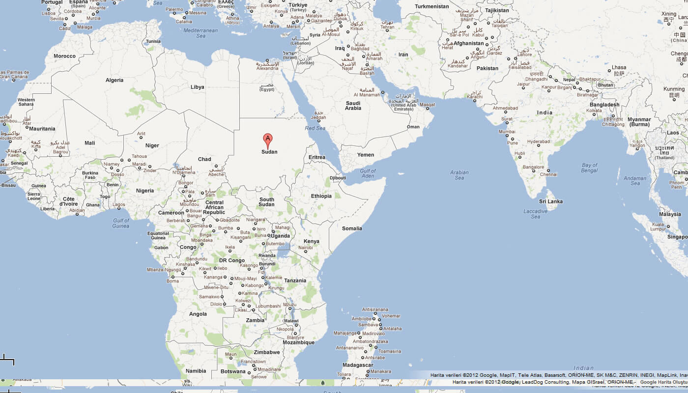 karte von sudan afrika